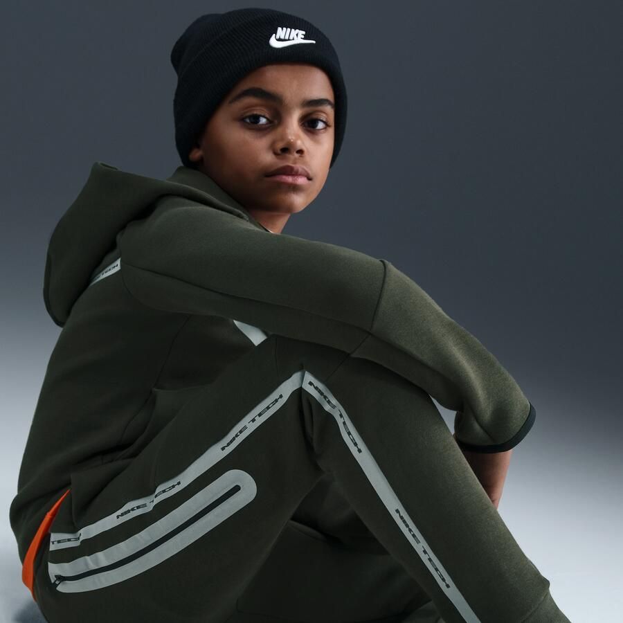 Nike Tech Fleece joggingbroek met accenten met reflecterend design voor kids Groen - Foto 3