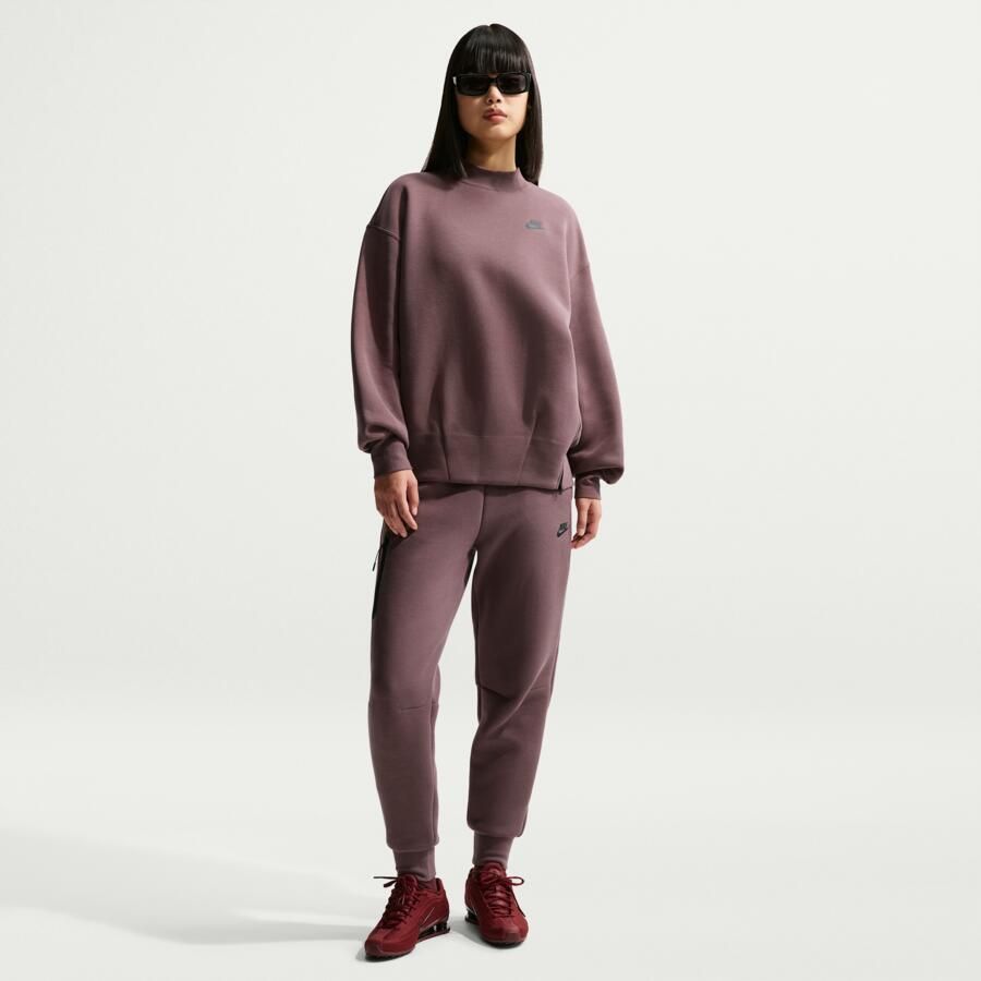 Nike Tech Fleece joggingbroek met halfhoge taille voor dames Paars - Foto 4