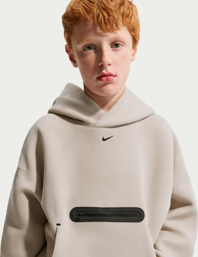 Nike Tech Fleece oversized hoodie voor jongens Bruin - Foto 4
