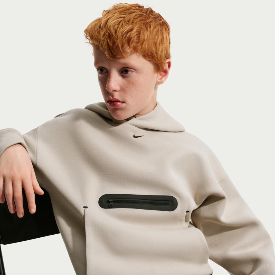 Nike Tech Fleece oversized hoodie voor jongens Bruin - Foto 2