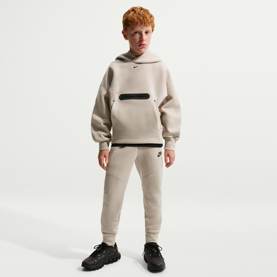 Nike Tech Fleece oversized hoodie voor jongens Bruin
