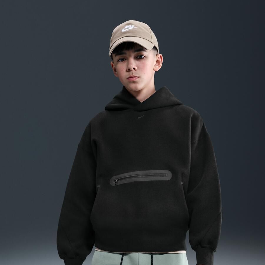 Nike Tech Fleece oversized hoodie voor jongens Zwart - Foto 4