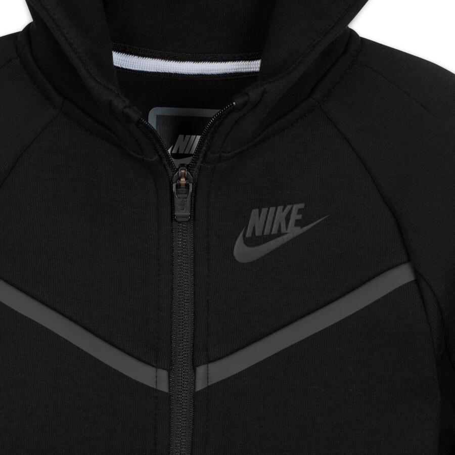Nike Tech Fleece tweedelige babyset met rits over de hele lengte Zwart