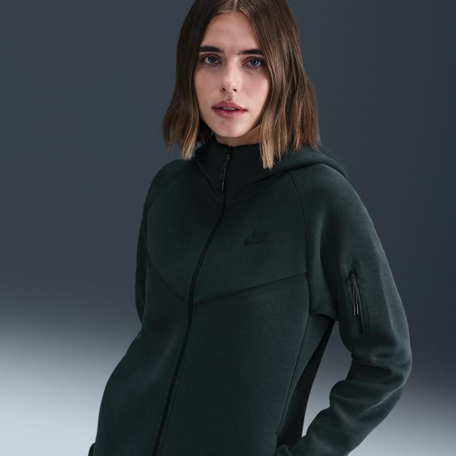 Nike Tech Fleece Windrunner hoodie met rits voor dames Groen - Foto 4