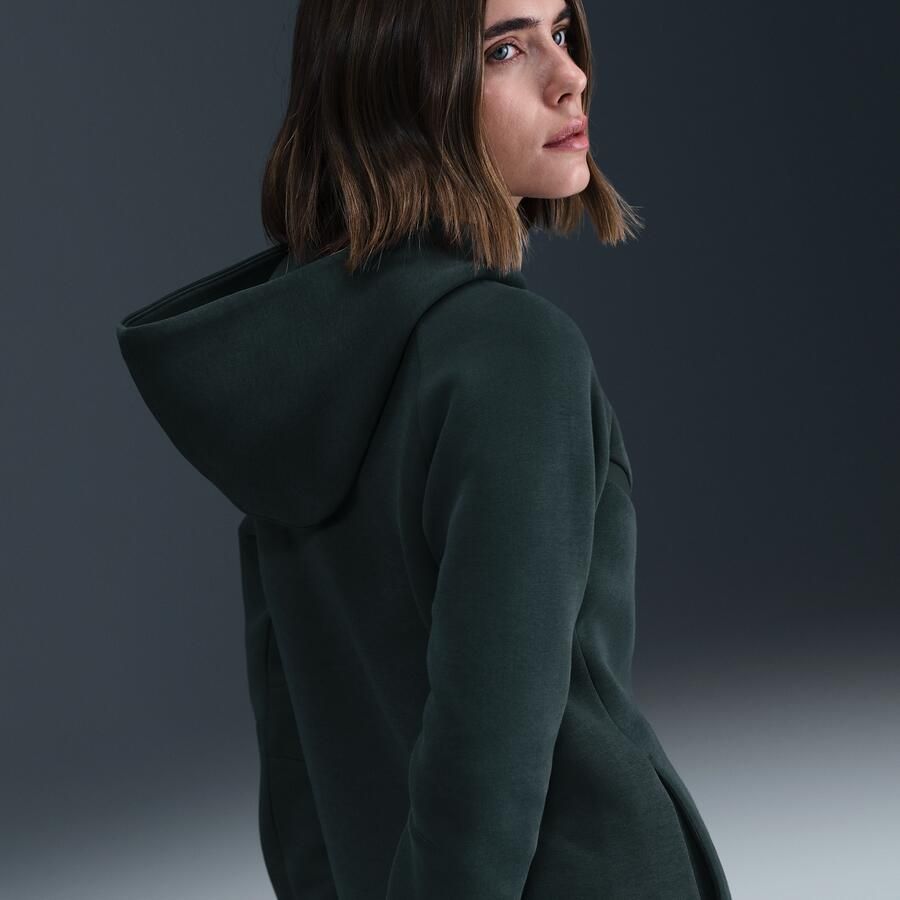Nike Tech Fleece Windrunner hoodie met rits voor dames Groen