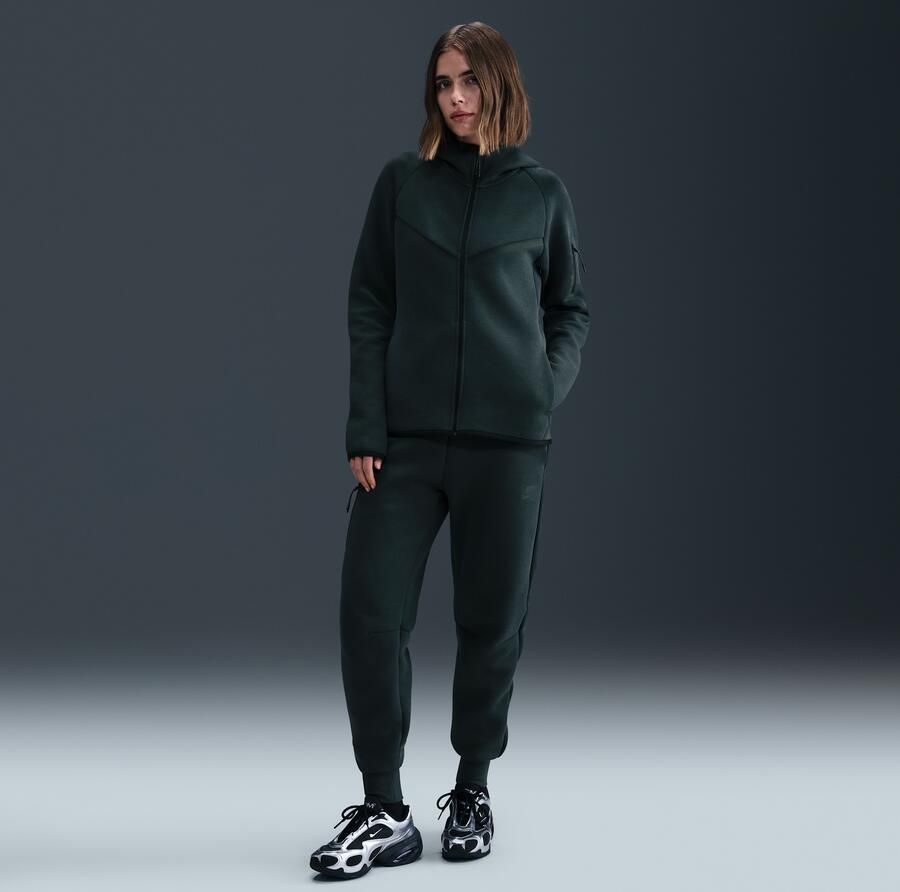 Nike Tech Fleece Windrunner hoodie met rits voor dames Groen - Foto 3