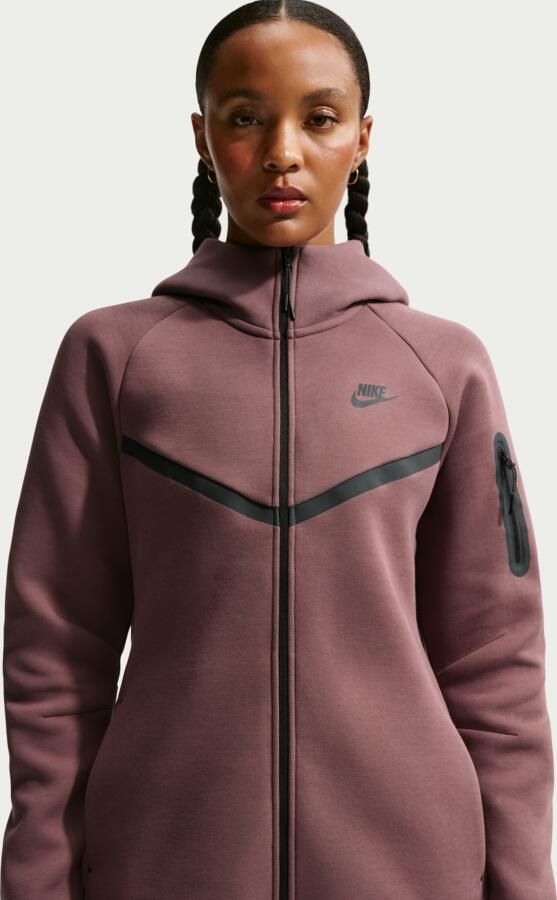 Nike Tech Fleece Windrunner hoodie met rits voor dames Paars - Foto 4