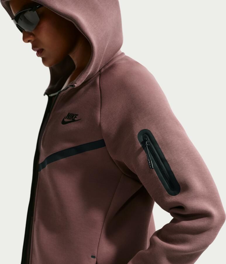 Nike Tech Fleece Windrunner hoodie met rits voor dames Paars - Foto 2