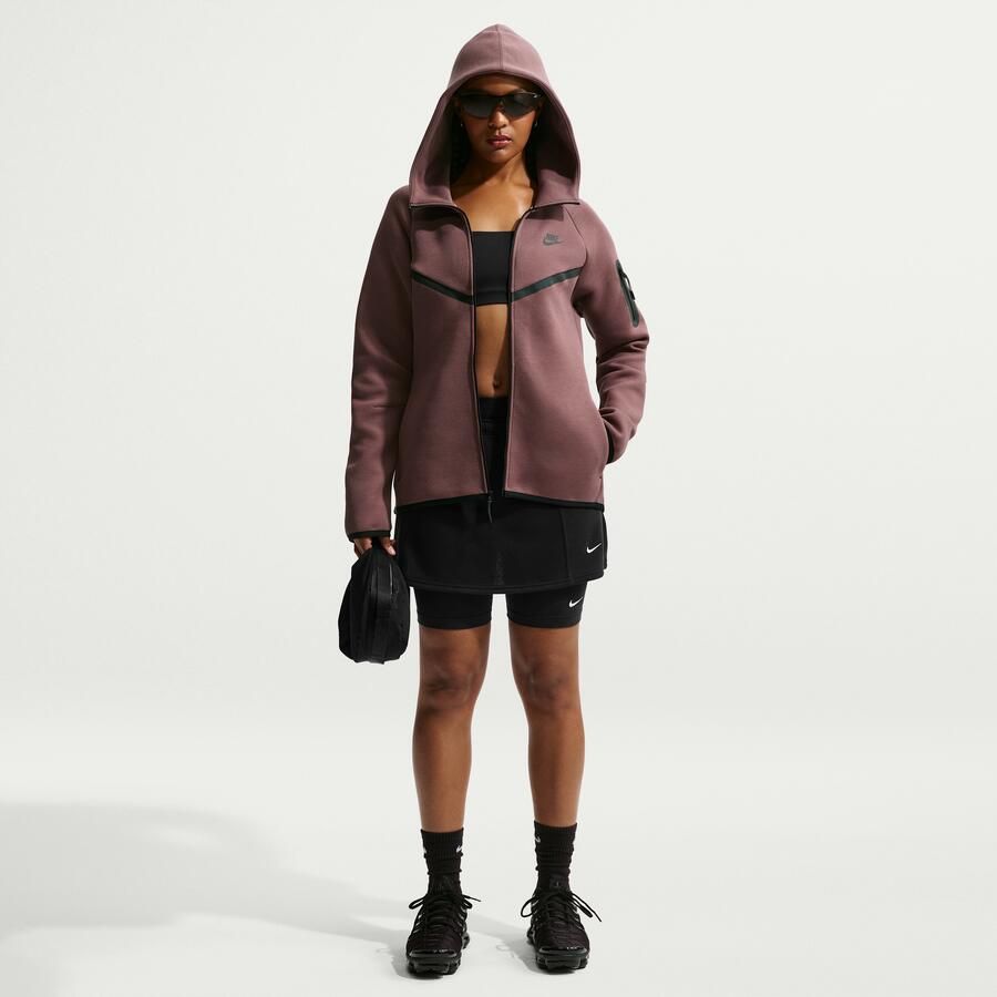 Nike Tech Fleece Windrunner hoodie met rits voor dames Paars