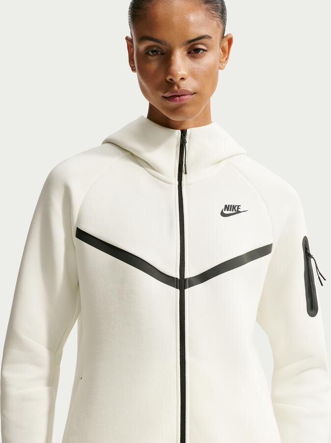 Nike Tech Fleece Windrunner hoodie met rits voor dames Wit - Foto 4