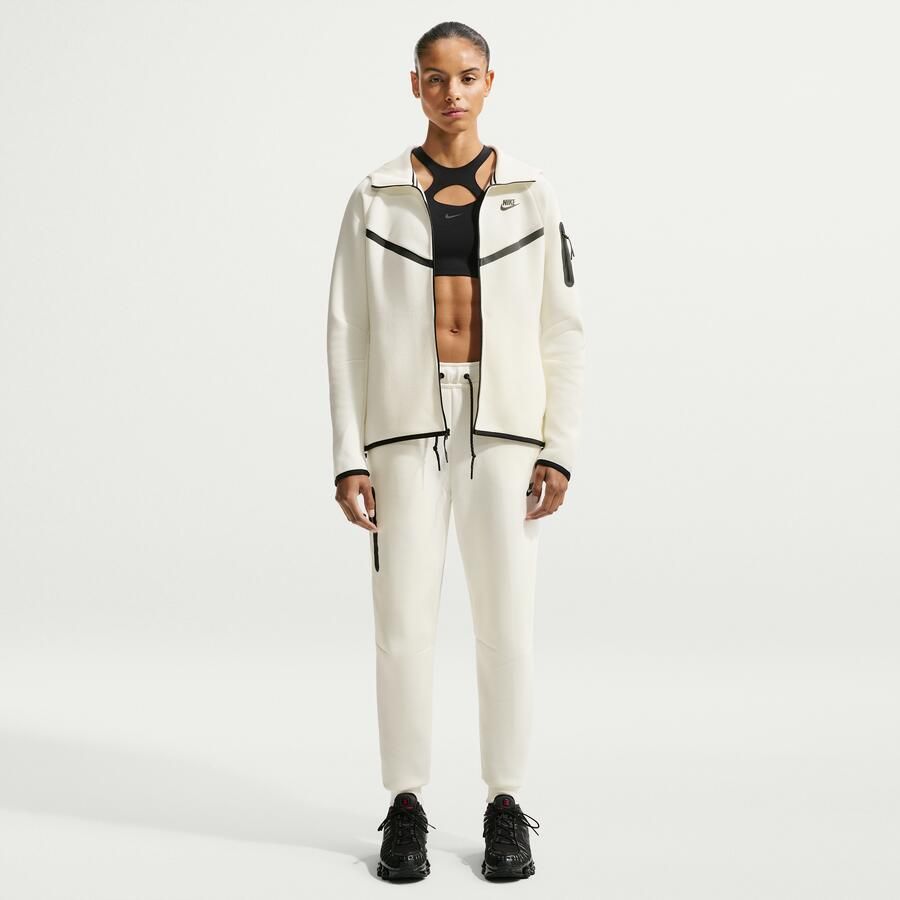Nike Tech Fleece Windrunner hoodie met rits voor dames Wit