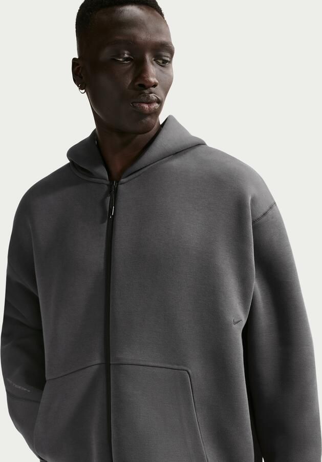 Nike Tech fleecehoodie met rits voor heren Grijs - Foto 4