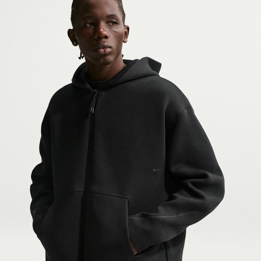 Nike Tech fleecehoodie met rits voor heren Zwart - Foto 4