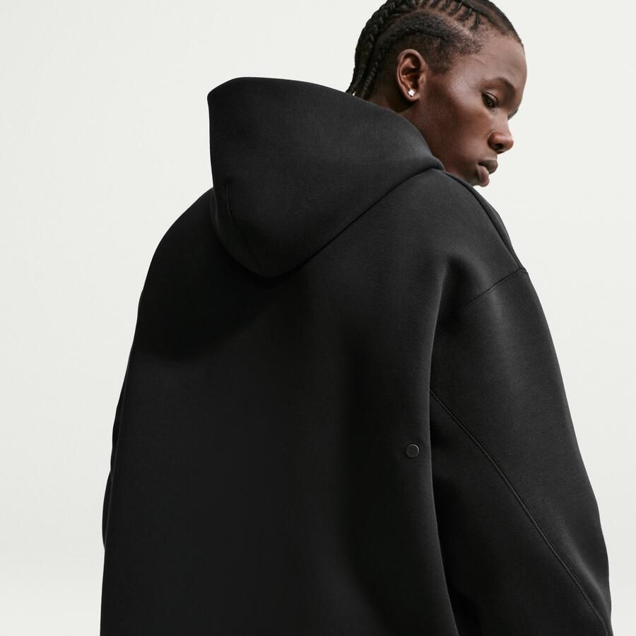 Nike Tech fleecehoodie met rits voor heren Zwart
