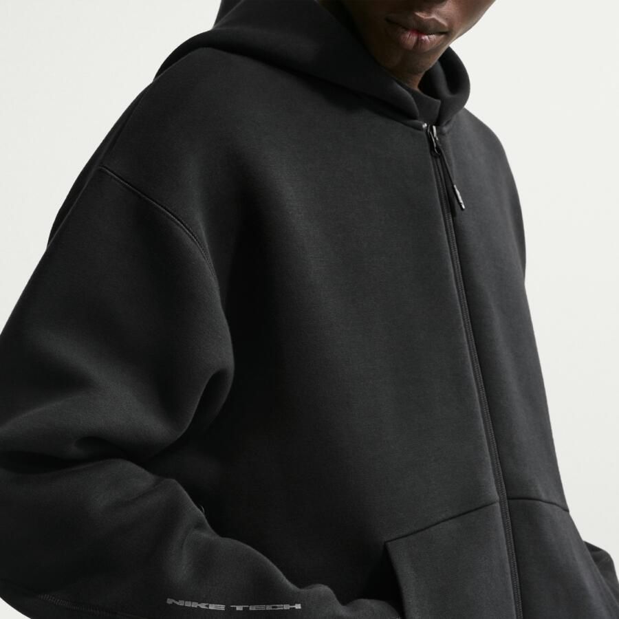 Nike Tech fleecehoodie met rits voor heren Zwart - Foto 2