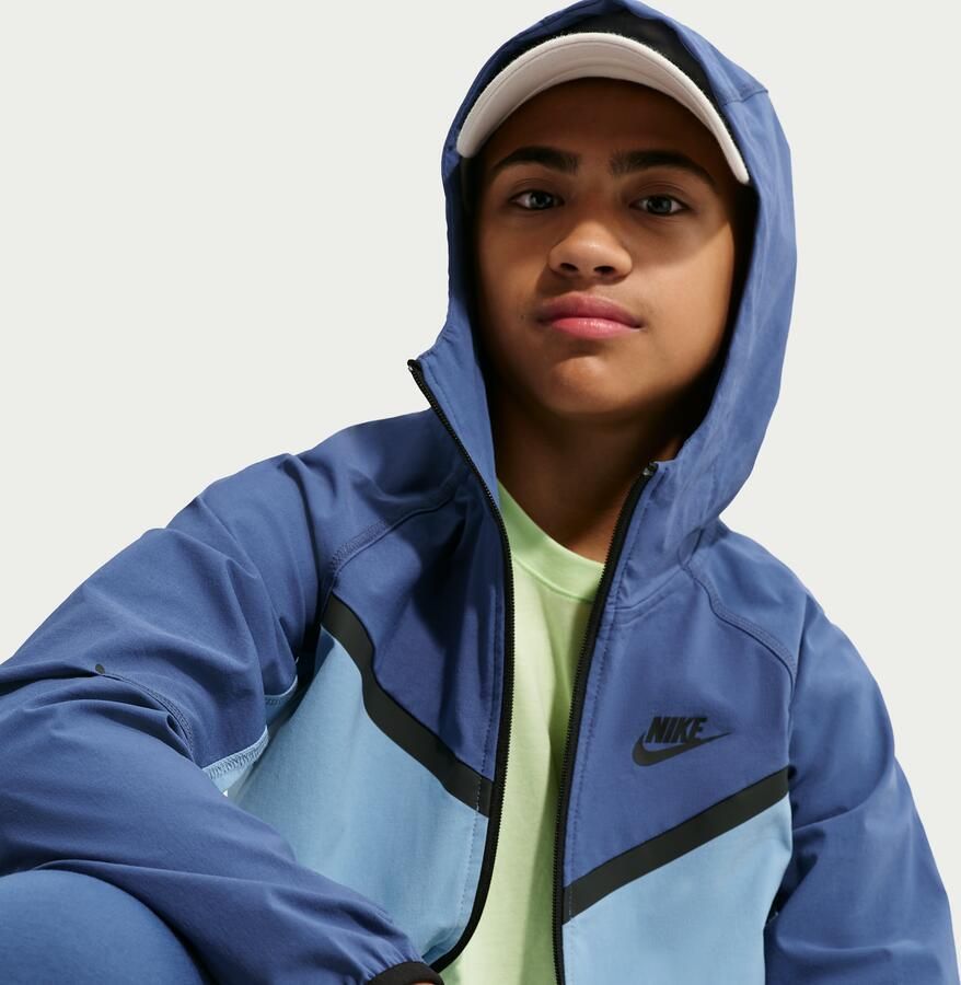 Nike Tech geweven jongensjack Blauw - Foto 2