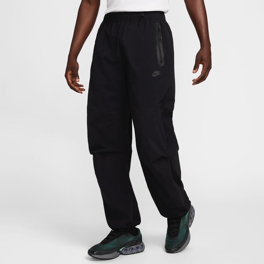 Nike Tech geweven oversized herenbroek Zwart - Foto 4