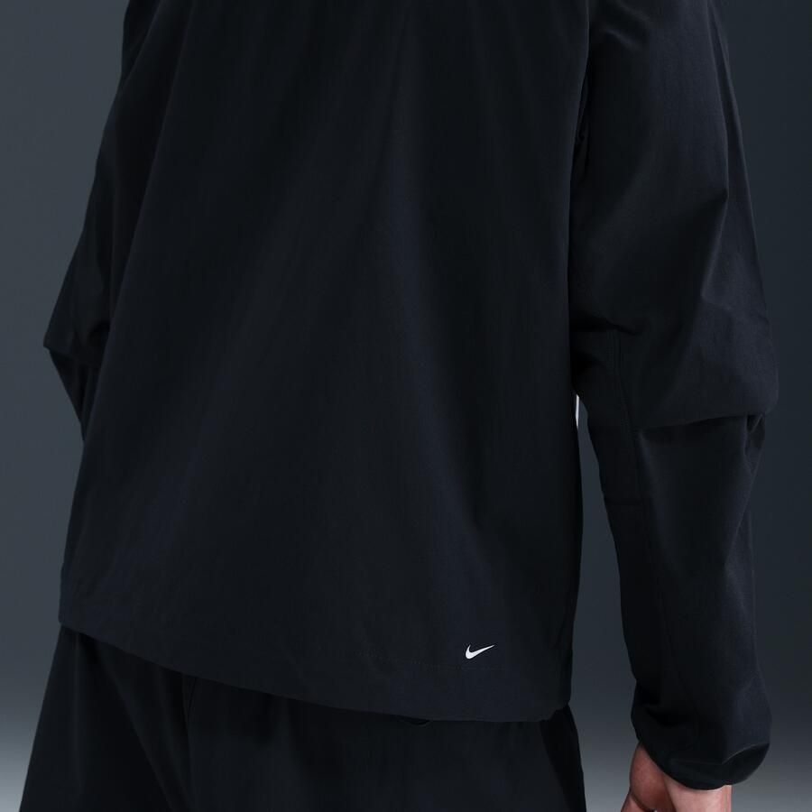 Nike Tech geweven Windrunner jack met rits over de hele lengte voor heren Zwart