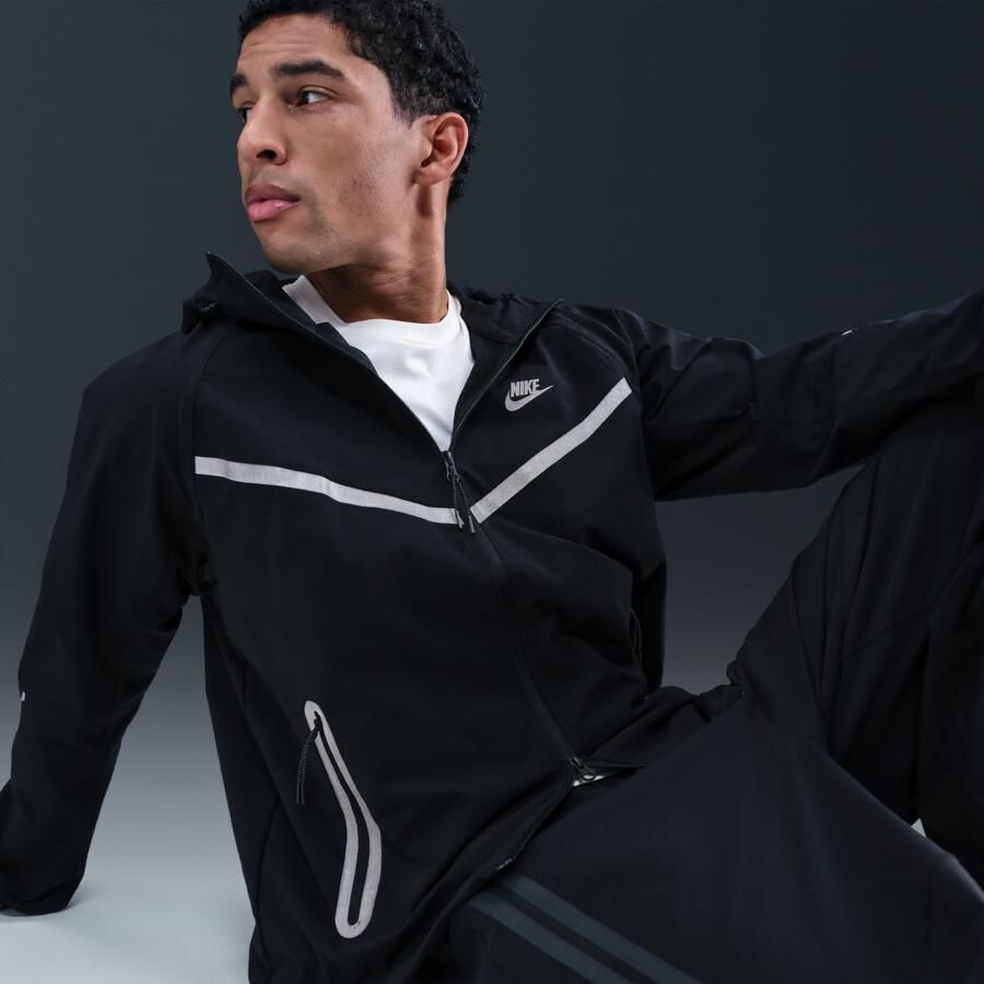 Nike Tech geweven Windrunner jack met rits over de hele lengte voor heren Zwart - Foto 2