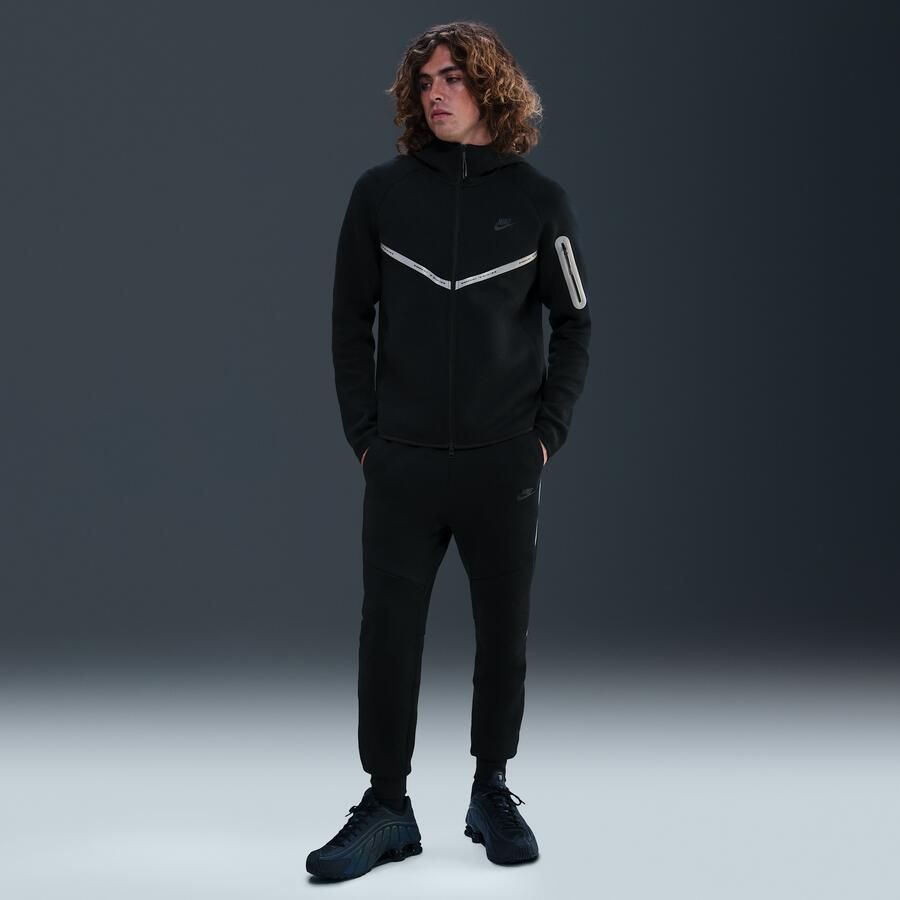 Nike Tech joggingbroek van fleece voor heren met reflecterend design-accenten Zwart - Foto 3
