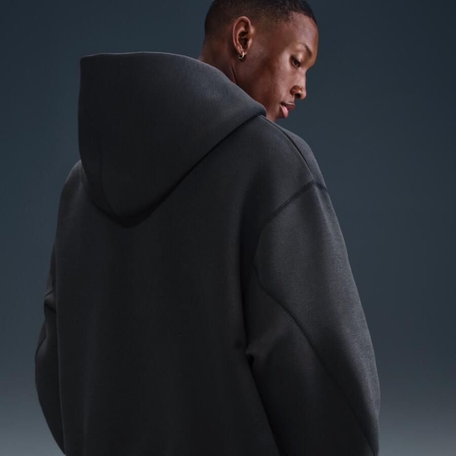 Nike Tech oversized fleecehoodie voor heren Grijs