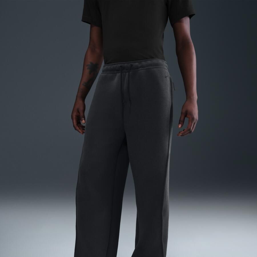 Nike Tech ruimvallende fleecebroek met open zoom voor heren Grijs