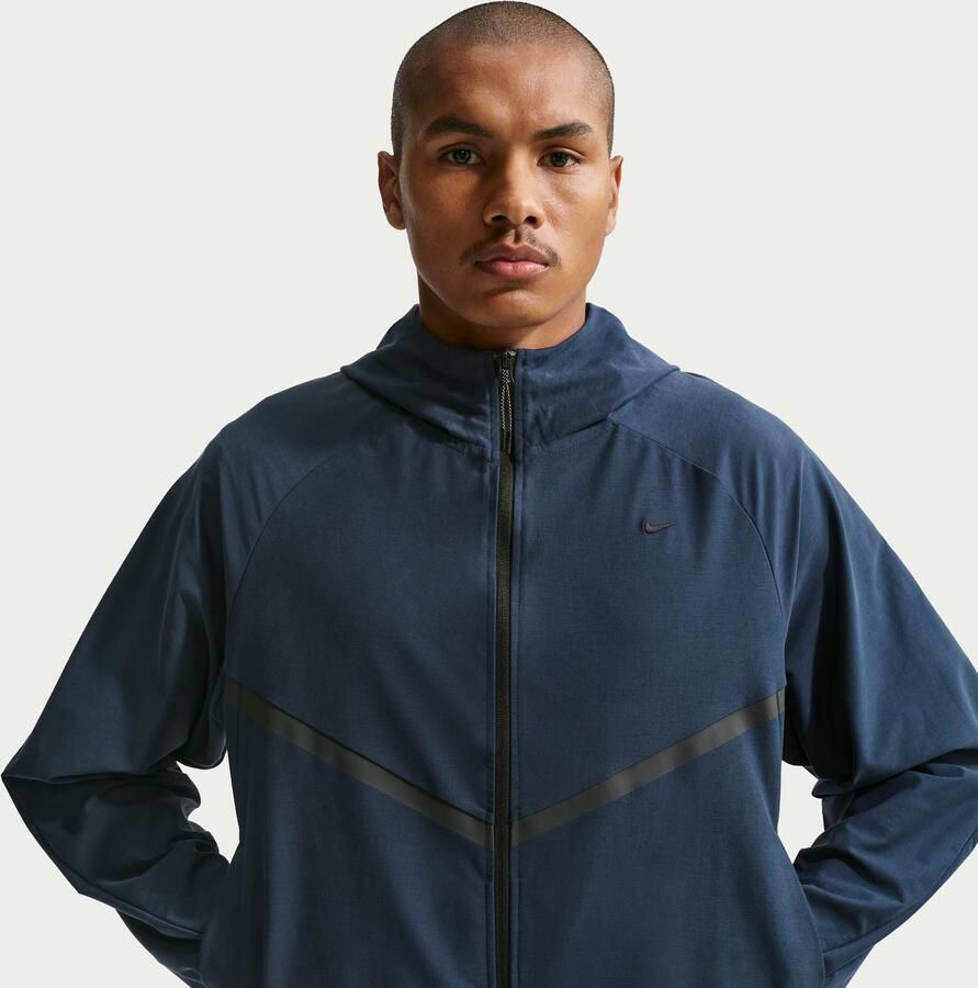 Nike Tech Shori knit windrunner herenjack met rits over de hele lengte Blauw
