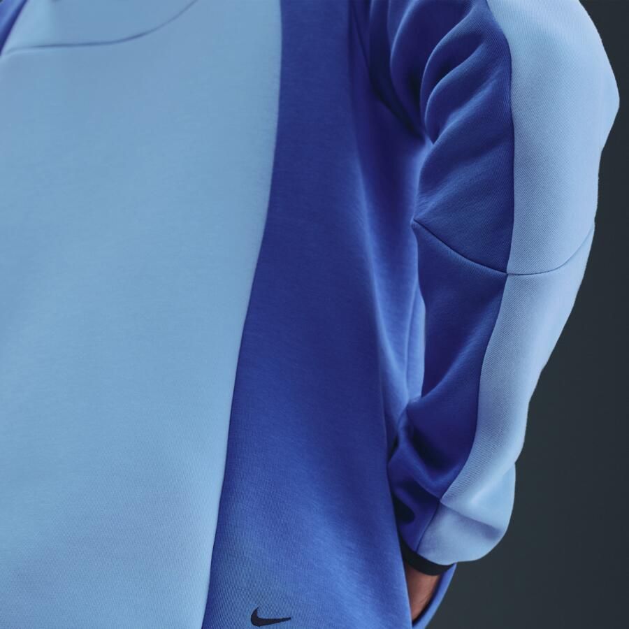 Nike Tech Windrunner fleecejack met kleurblokken en rits over de hele lengte voor heren Blauw