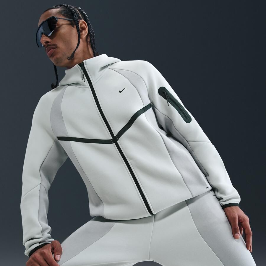 Nike Tech Windrunner fleecejack met kleurblokken en rits over de hele lengte voor heren Grijs - Foto 2