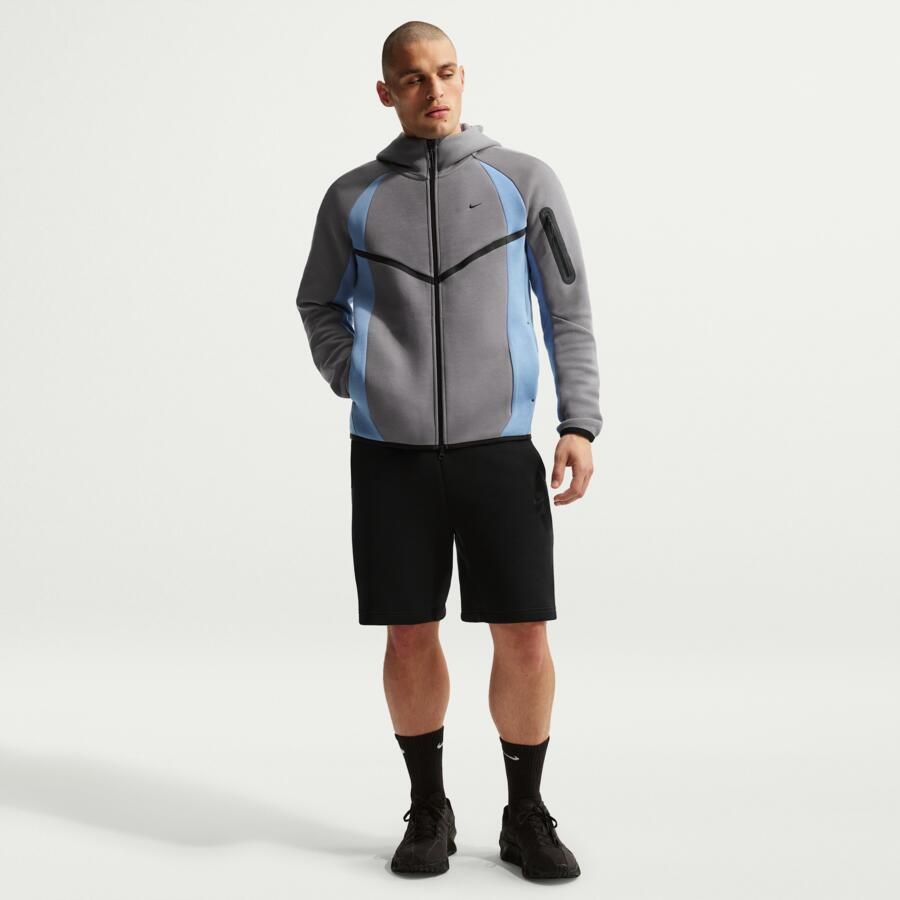 Nike Tech Windrunner fleecejack met kleurblokken en rits over de hele lengte voor heren Zwart - Foto 2