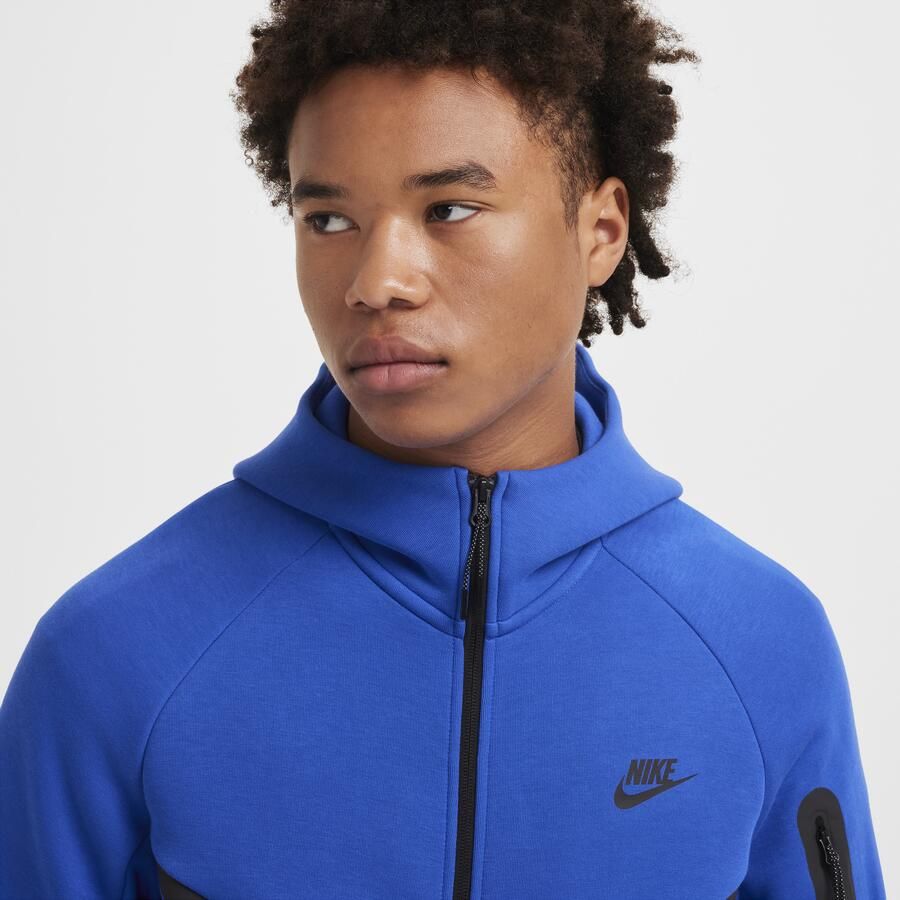 Nike Tech Windrunner herenjack van fleece met rits over de hele lengte Blauw