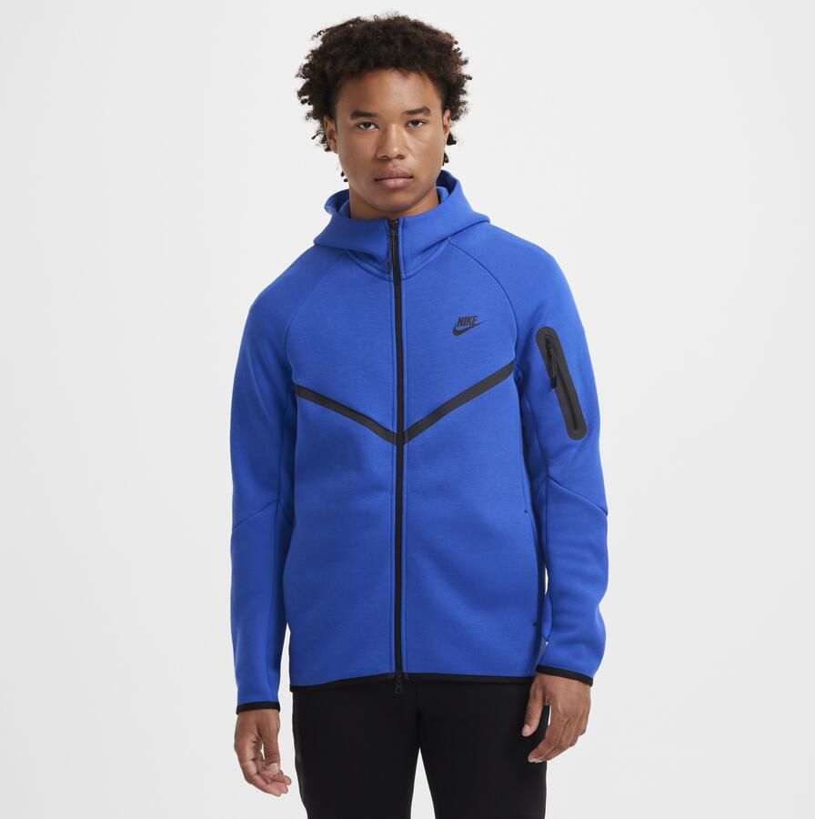 Nike Tech Windrunner herenjack van fleece met rits over de hele lengte Blauw - Foto 3