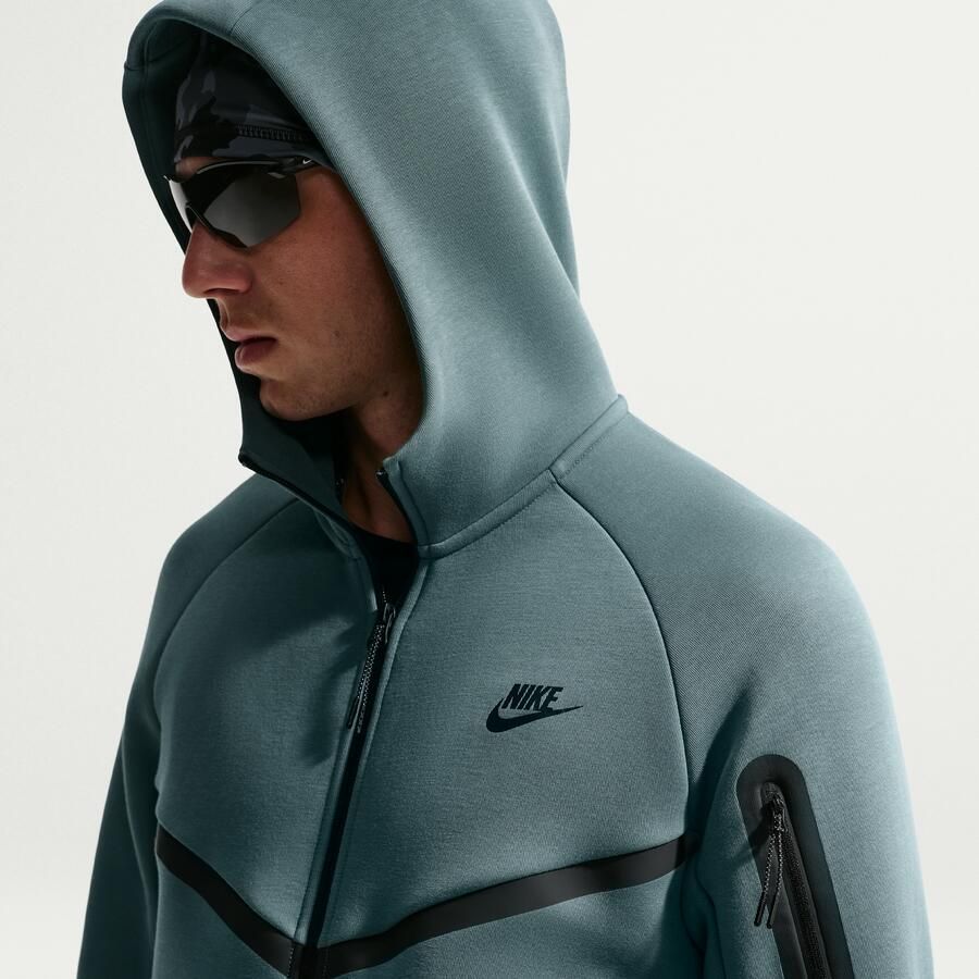 Nike Tech Windrunner herenjack van fleece met rits over de hele lengte Grijs