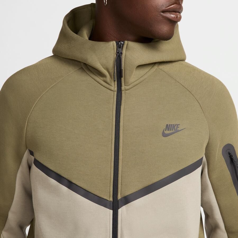 Nike Tech Windrunner herenjack van fleece met rits over de hele lengte Groen - Foto 2