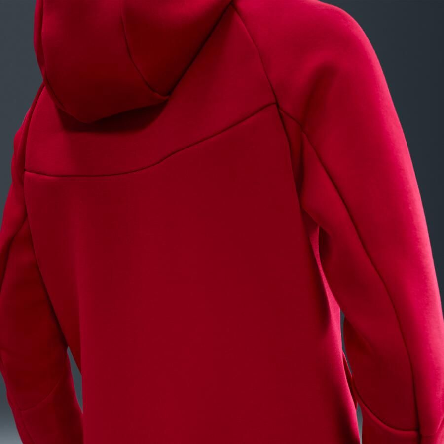 Nike Tech Windrunner herenjack van fleece met rits over de hele lengte Rood