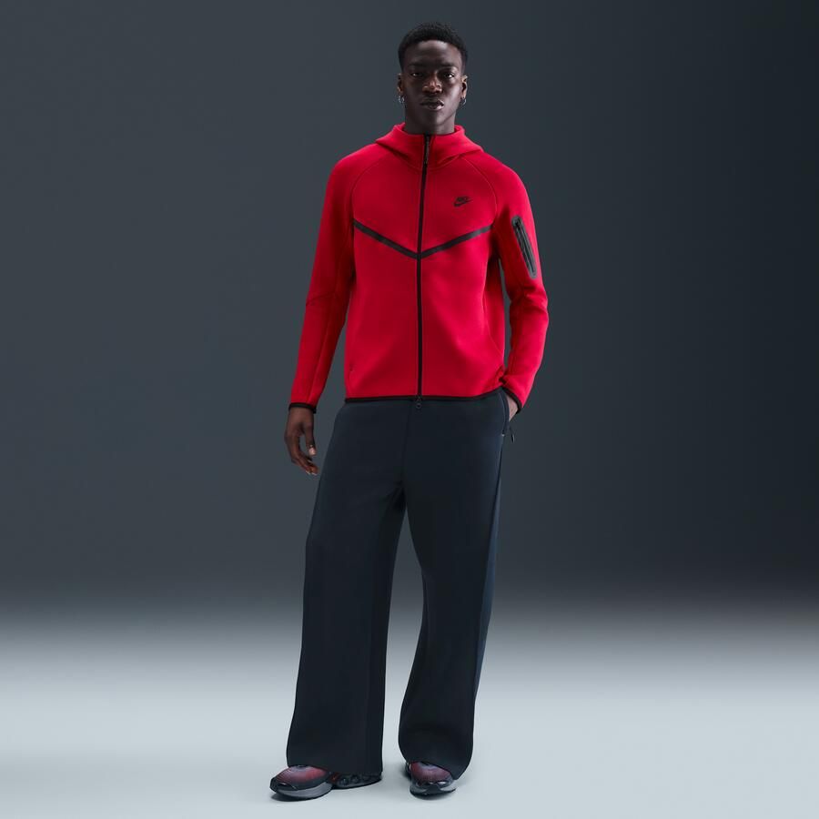 Nike Tech Windrunner herenjack van fleece met rits over de hele lengte Rood - Foto 3