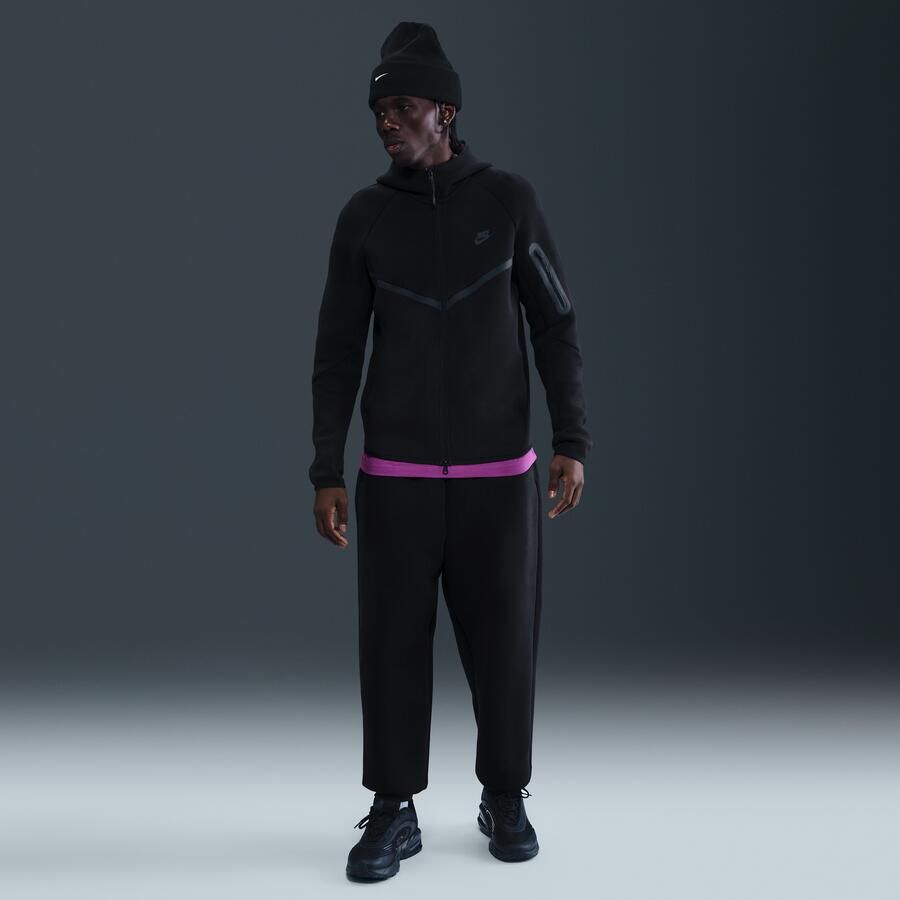 Nike Tech Windrunner herenjack van fleece met rits over de hele lengte Zwart - Foto 3