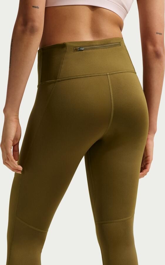 Nike Tempo 7 8-hardlooplegging met hoge taille voor dames Bruin - Foto 2