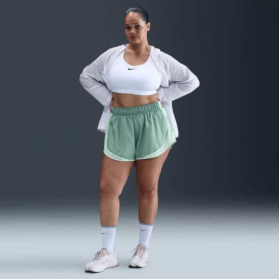 Nike Tempo Dri-FIT hardloopshorts met halfhoge taille en binnenbroekje voor dames (8 cm Plus Size) Groen - Foto 4
