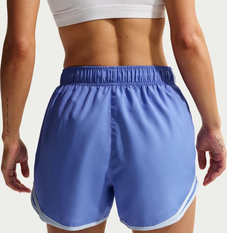 Nike Tempo Dri-FIT hardloopshorts met halfhoge taille en binnenbroekje voor dames Blauw