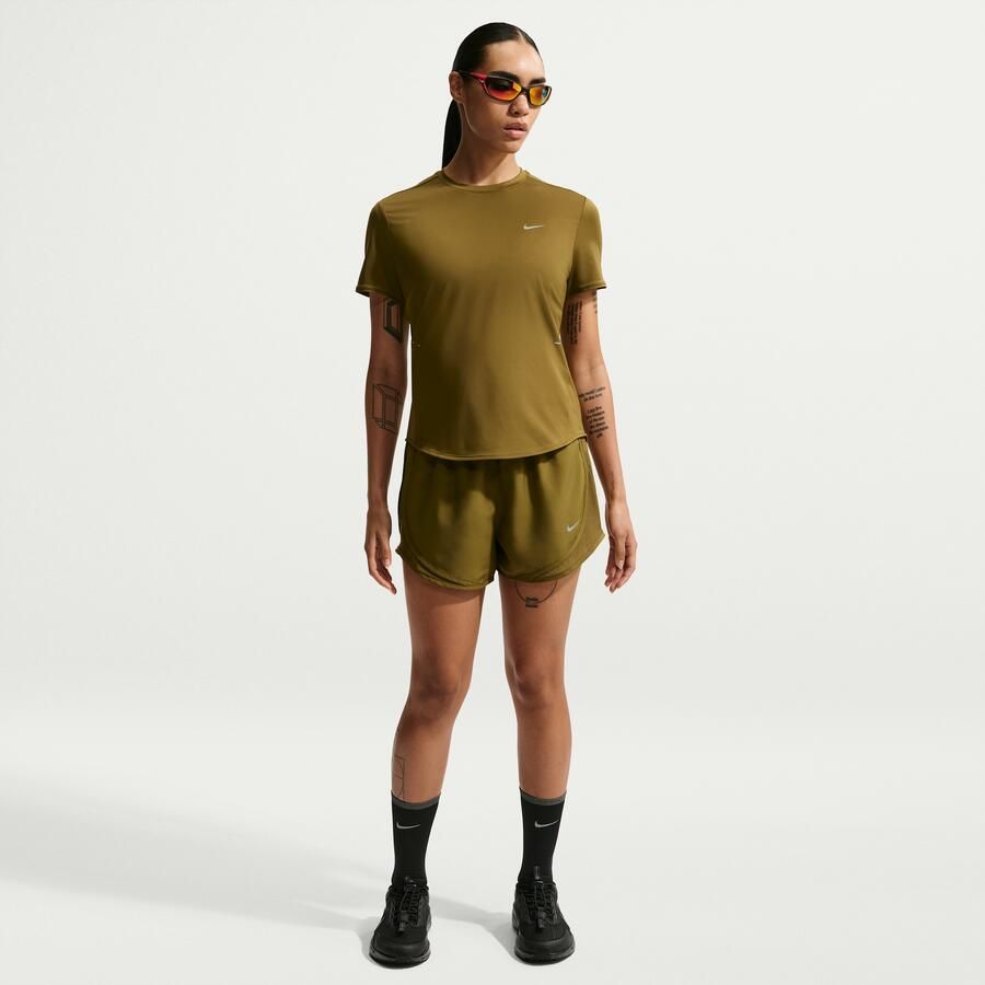 Nike Tempo Dri-FIT hardloopshorts met halfhoge taille en binnenbroekje voor dames Bruin - Foto 4