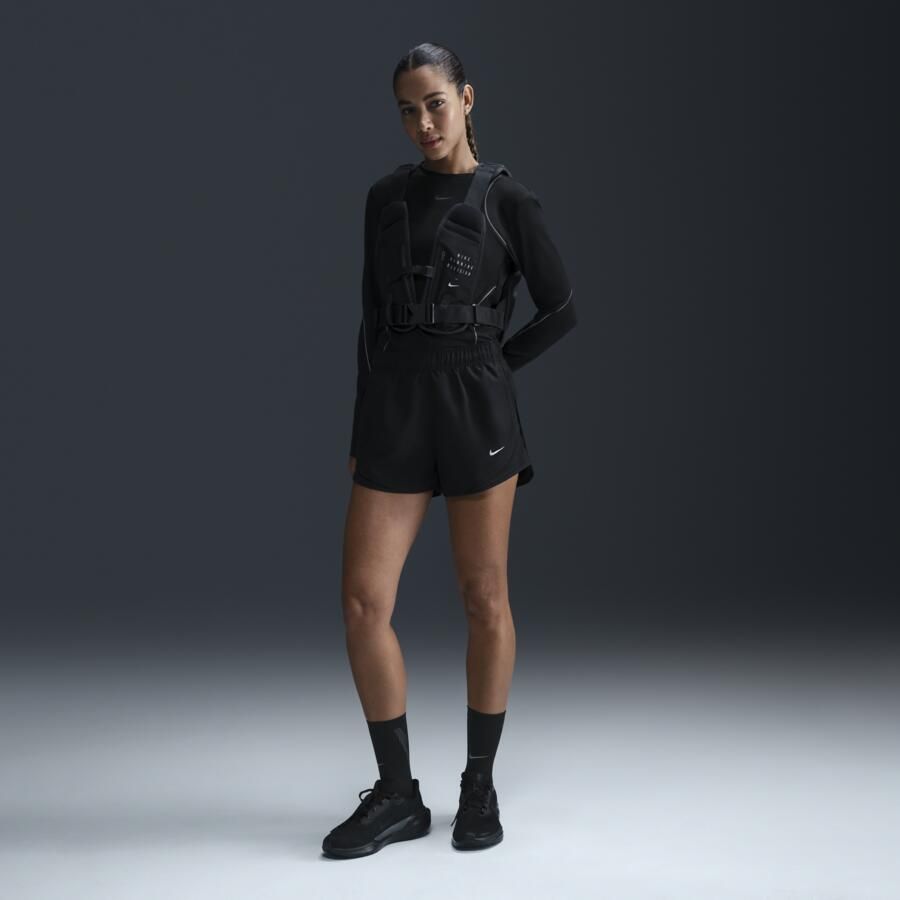 Nike Tempo Dri-FIT hardloopshorts met halfhoge taille en binnenbroekje voor dames Zwart - Foto 3