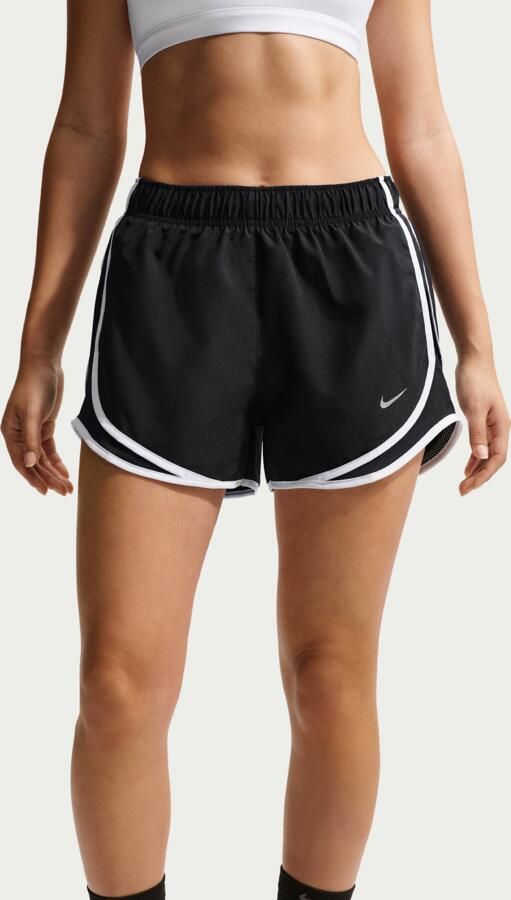 Nike Tempo Dri-FIT hardloopshorts met halfhoge taille en binnenbroekje voor dames Zwart - Foto 5