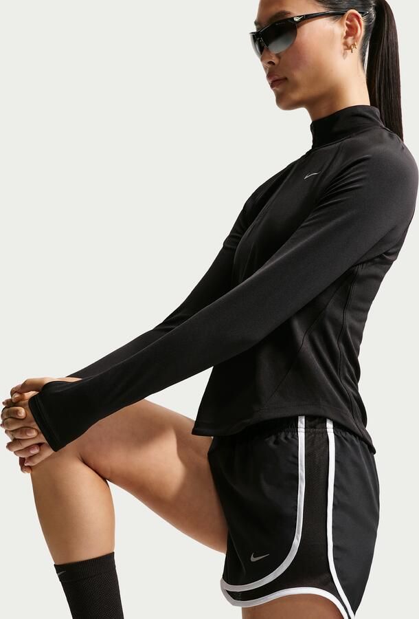 Nike Tempo Dri-FIT hardloopshorts met halfhoge taille en binnenbroekje voor dames Zwart - Foto 4