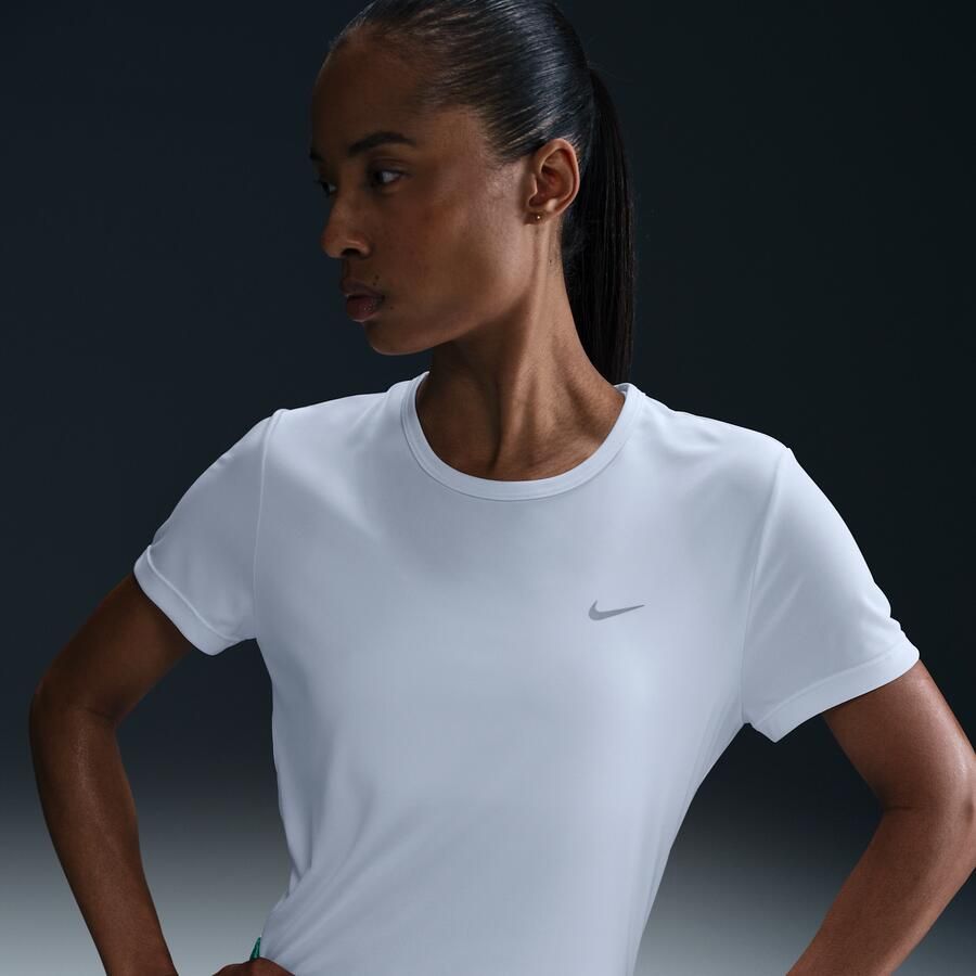 Nike Tempo Dri-FIT hardlooptop met korte mouwen voor dames Wit - Foto 4
