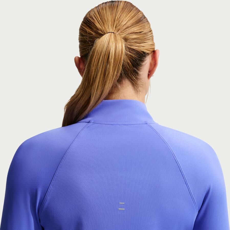 Nike Tempo Dri-FIT hardlooptop met korte rits voor dames Blauw - Foto 2