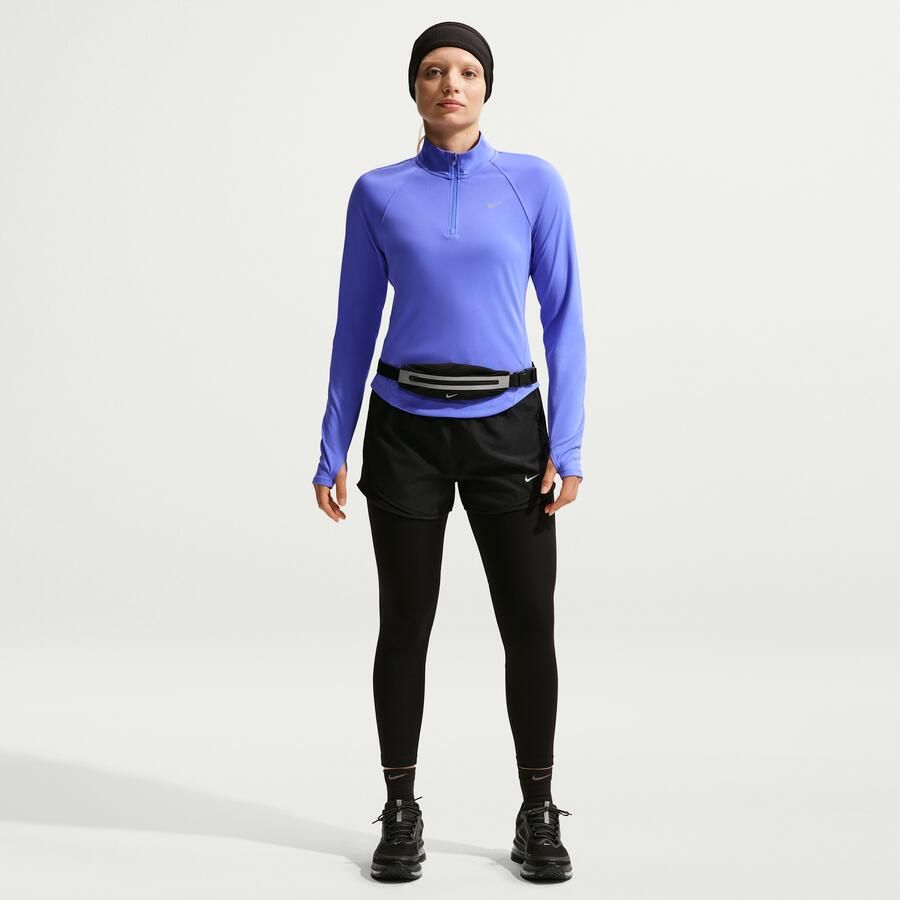 Nike Tempo Dri-FIT hardlooptop met korte rits voor dames Blauw
