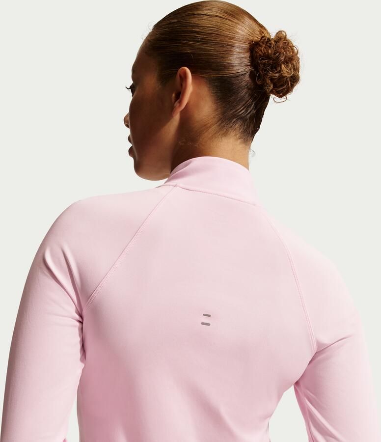 Nike Tempo Dri-FIT hardlooptop met korte rits voor dames Roze - Foto 3