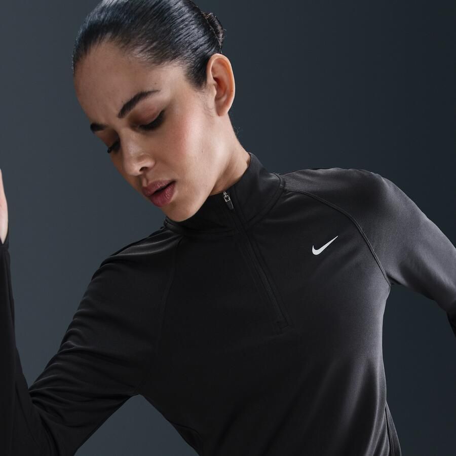 Nike Tempo Dri-FIT hardlooptop met korte rits voor dames Zwart - Foto 2