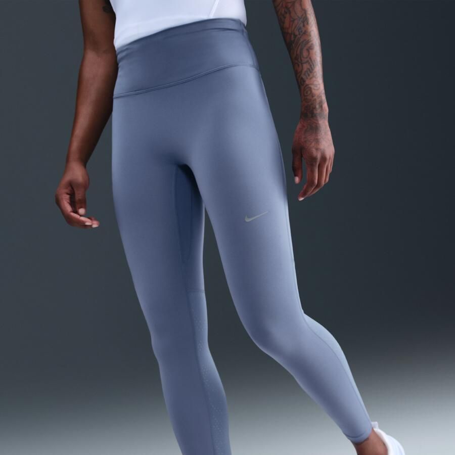 Nike Tempo Flash 7 8-hardlooplegging met hoge taille voor dames Blauw